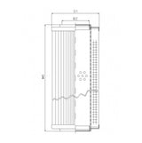 RVR12500E05B Hydraulikfilterelement (Rücklauffilter)