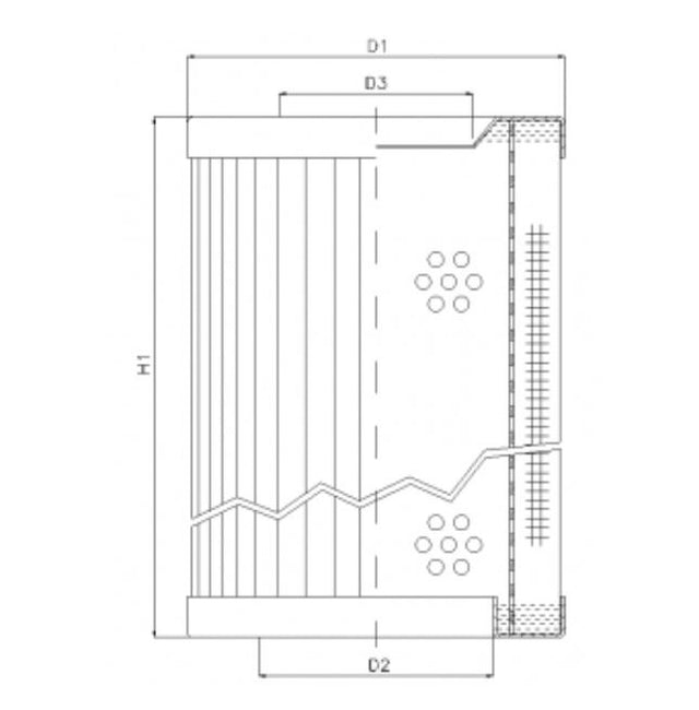 RVR132B100B Hydraulikfilterelement (Rücklauffilter)
