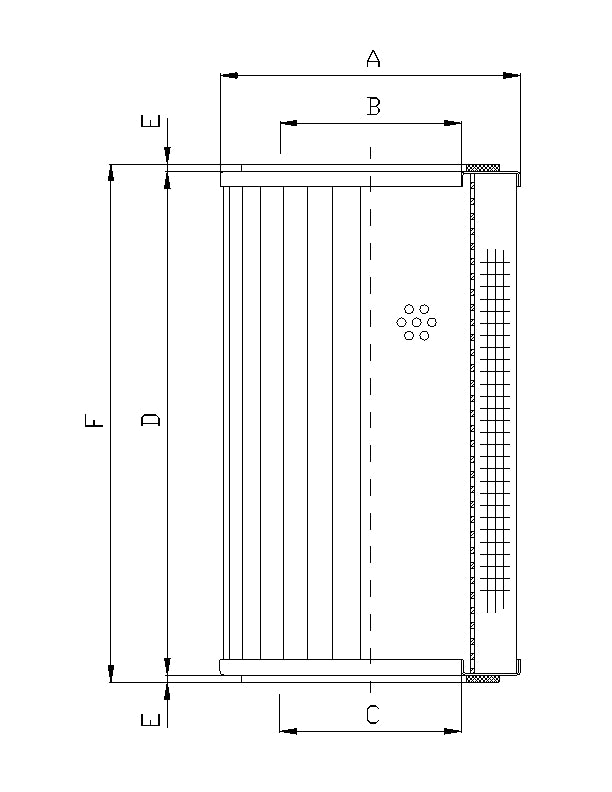 RVR1560E10B Hydraulikfilterelement (Rücklauffilter)