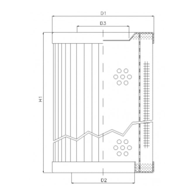 RVR190B10B Filterelement für Rücklauffilter