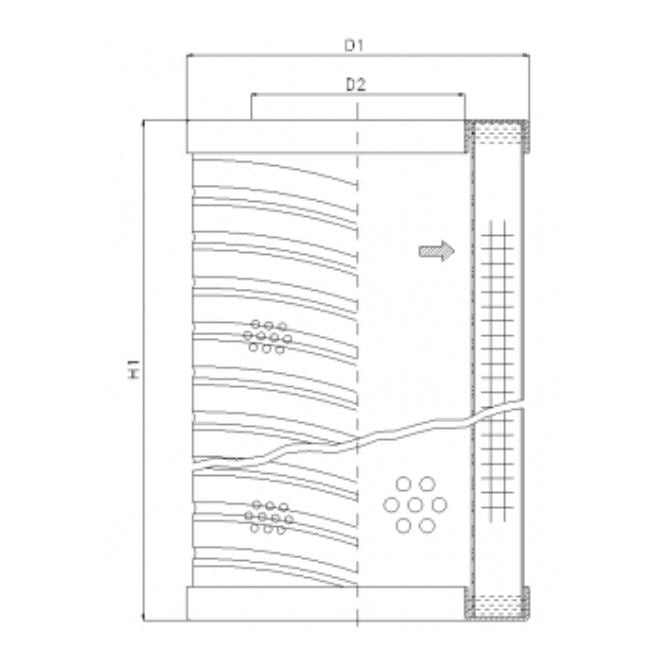 RVR20B25B Hydraulikfilterelement (Rücklauffilter)