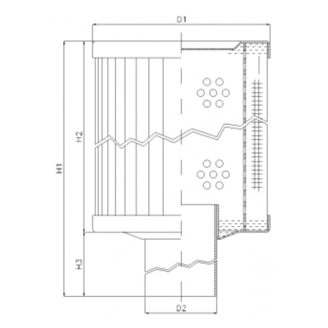 RVR65E05B Hydraulikfilterelement (Rücklauffilter)