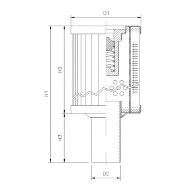 RVR85B40B Hydraulikfilterelement (Rücklauffilter)