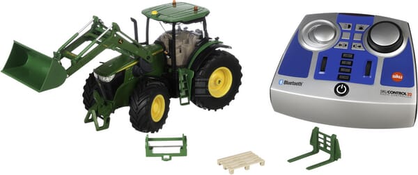 John Deere 7310R mit Frontlader, Bluetooth-Fernsteuerung und App-Steuerung