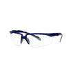 Schutzbrille Solus 2000, blau/graue Bügel, beschlagfrei/kratzfest, durchsichtiges Glas