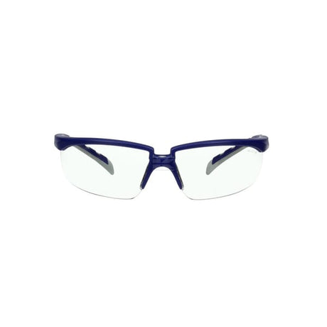 Schutzbrille Solus 2000, blau/graues Gestell, kratzfest+ (K), durchsichtiges Glas