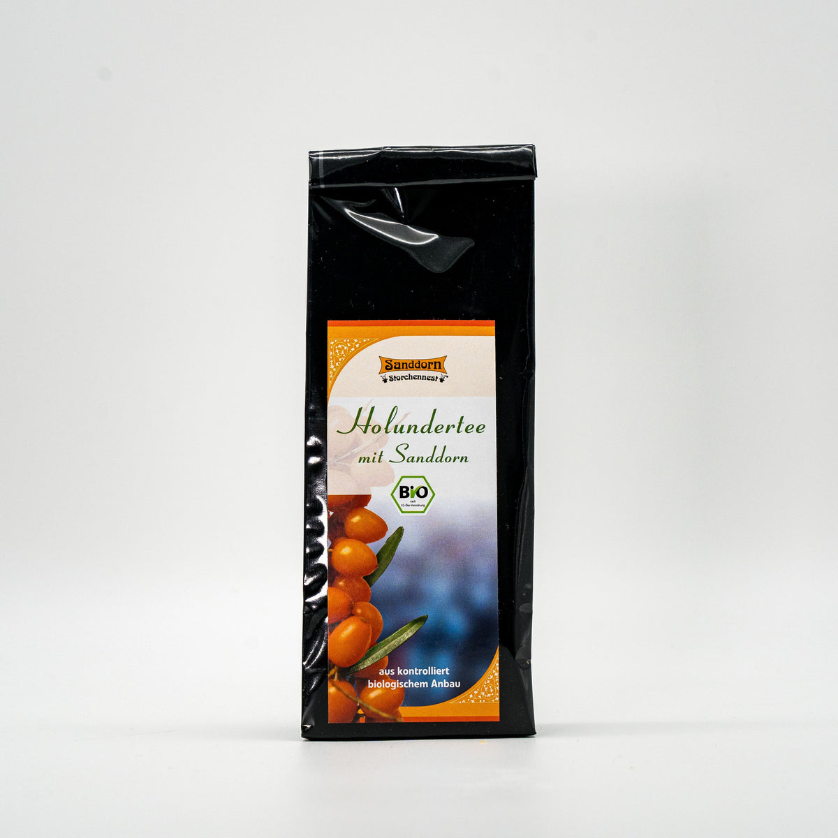 Sanddorn Storchennest Bio Holunder-Tee mit Sanddorn