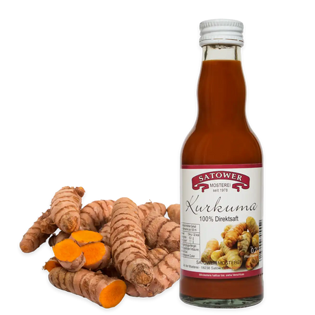 Satower Mosterei 12 x 0,2l Kurkuma Saft (purer Direktsaft) – Vorratspack