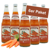 6er Paket Satower Bio-Karottensaft – 100 % naturtrüber Direktsaft aus Möhren in Glasflaschen