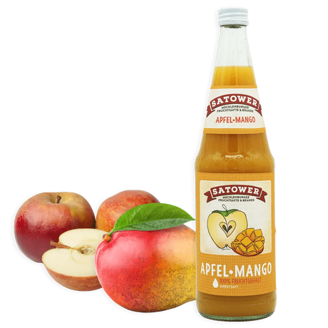 Satower Mosterei 6 x 0,7l Satower Apfel-Mangosaft (purer Direktsaft) – Vorratspack