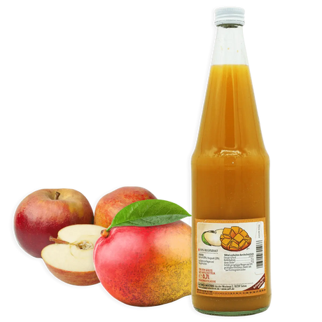 Satower Mosterei 6 x 0,7l Satower Apfel-Mangosaft (purer Direktsaft) – Vorratspack
