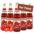 6er Paket Satower Tomatensaft – 100 % Direktsaft aus sonnengereiften Tomaten in Glasflaschen
