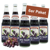 6er Paket Satower Roter Traubensaft – 100 % Direktsaft in Mehrweg-Glasflaschen
