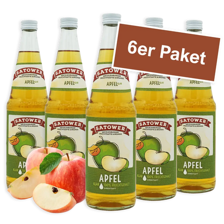 Satower Mosterei Apfelsaft klar – 100% Direktsaft 0,7l