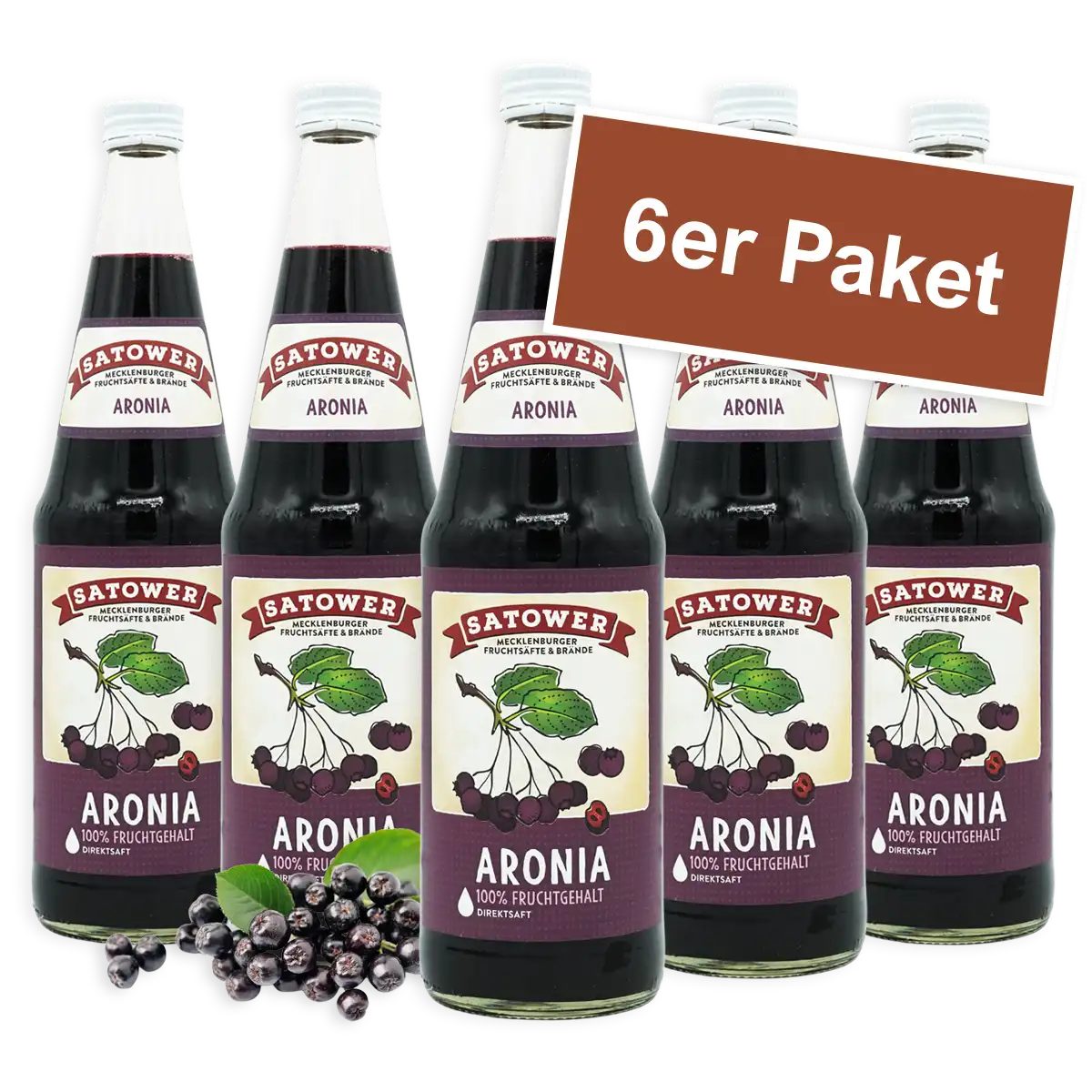 Satower Mosterei Satower Aroniasaft / Apfelbeerensaft – 100% Direktsaft 0,7l