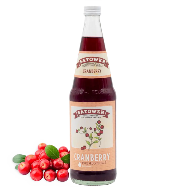 Satower Mosterei Satower Cranberrysaft – 100% Direktsaft 0,7l