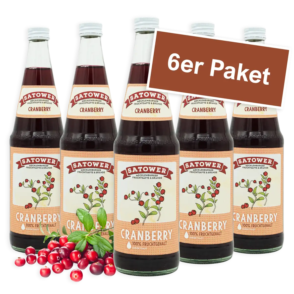 Satower Mosterei Satower Cranberrysaft – 100% Direktsaft 0,7l