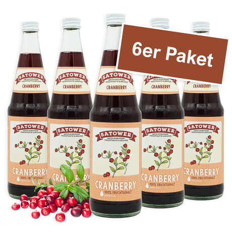 Satower Mosterei Satower Cranberrysaft – 100% Direktsaft 0,7l