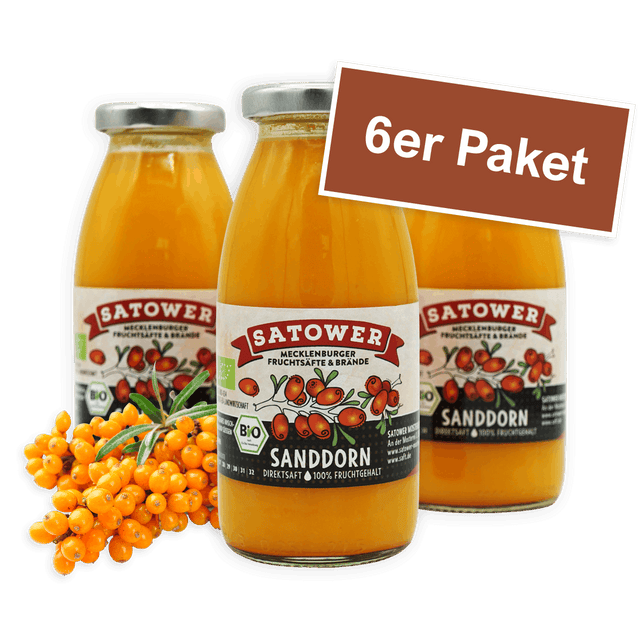 Satower Mosterei 6 x 250ml Satower Sanddornsaft (Direktsaft)