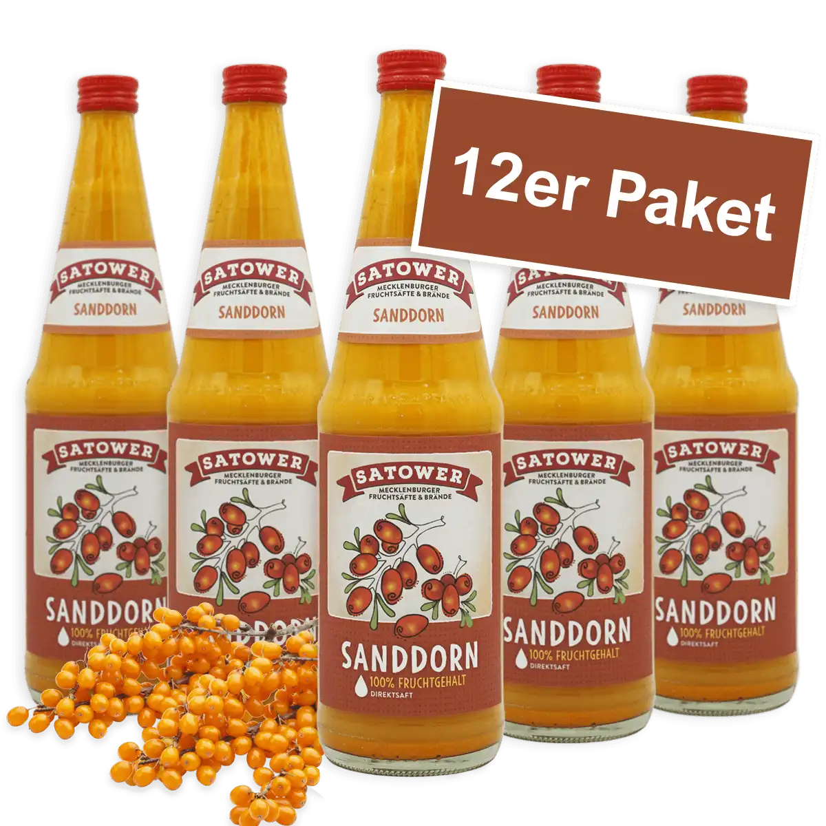 Satower Mosterei Satower Sanddornsaft – 100% Direktsaft 0,7l