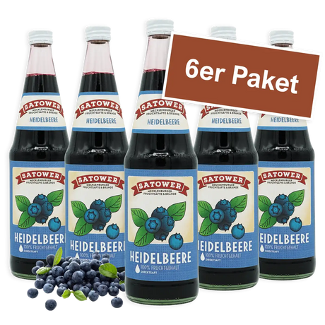 Satower Mosterei Satower Waldheidelbeersaft – 100% Direktsaft 0,7l
