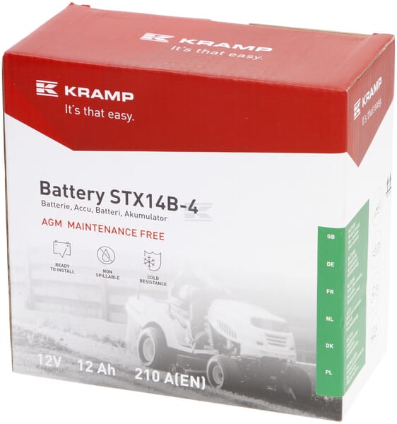 Kramp, Starterbatterie, 12V, 12Ah, 210A, 151 x 70 x 147mm
