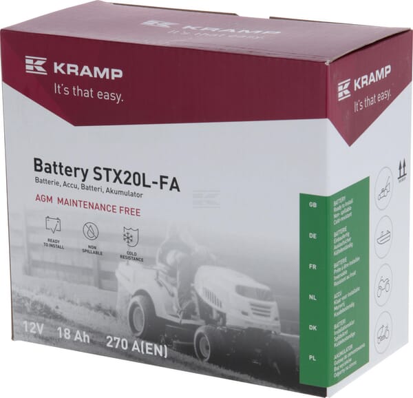 Kramp, Starterbatterie, 12V, 18Ah, 270A, 175 x 87 x 156mm