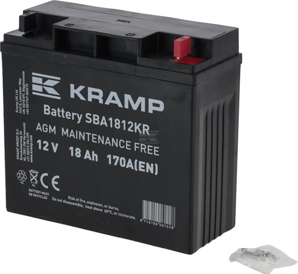 Kramp, Starterbatterie, 12V, 18Ah, 170A, 181 x 77 x 167mm