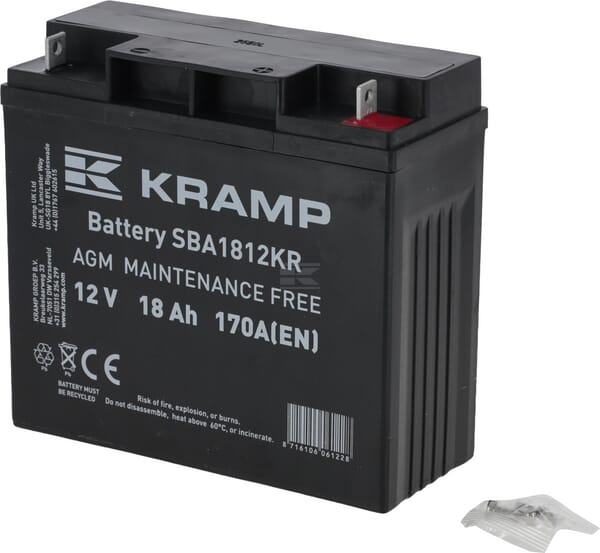 Kramp, Starterbatterie, 12V, 18Ah, 170A, 181 x 77 x 167mm