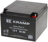 Kramp, Starterbatterie, 12V, 26Ah, 166 x 175 x 125mm