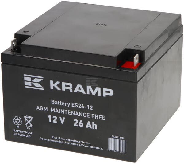 Kramp, Starterbatterie, 12V, 26Ah, 166 x 175 x 125mm
