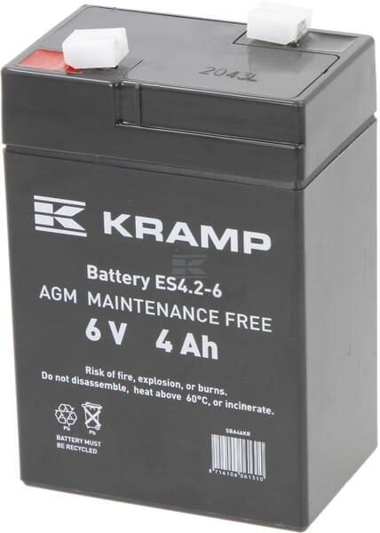 Kramp, Starterbatterie, 6V, 4Ah, 70 x 47 x 101mm