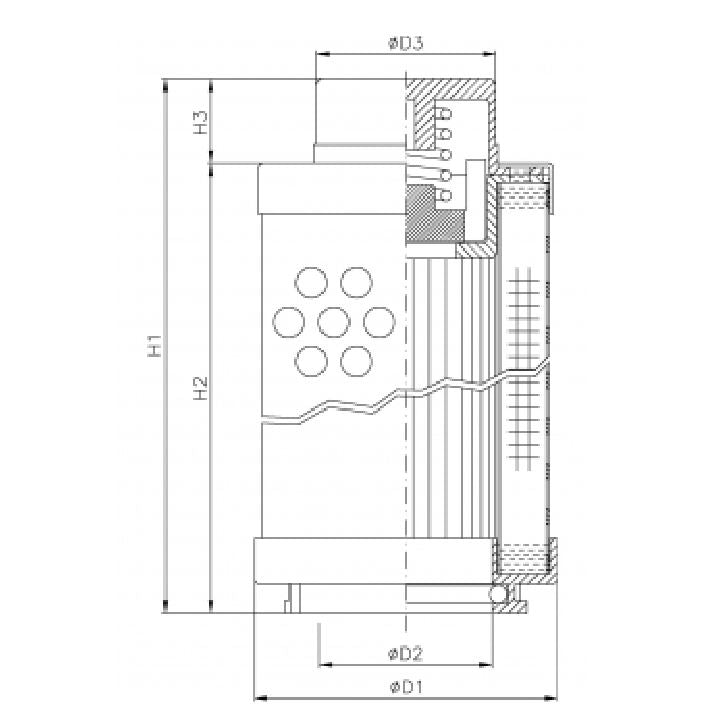 SHS160T60B025 Hydraulikfilterelement (Saugfilter)