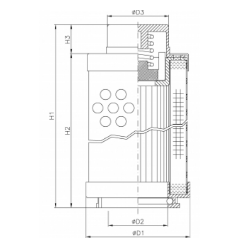 SHS240T125B000 Hydraulikfilterelement (Saugfilter)