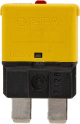 Sicherung, Manuelle thermische Rückstellung, 20A,  Gelb, 34.4mm, 1Stk., E.T.A