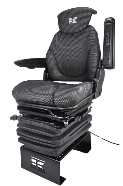 Sitz K-Lux, luftgefedert, 490 mm, 12 V, schwarz