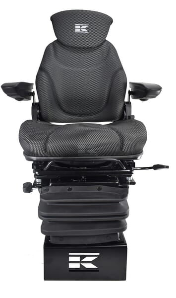 Sitz K-Lux, luftgefedert, 490 mm, 12 V, schwarz