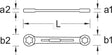 Doppelringschlüssel 5.7 mm 7.5mm , Gedore