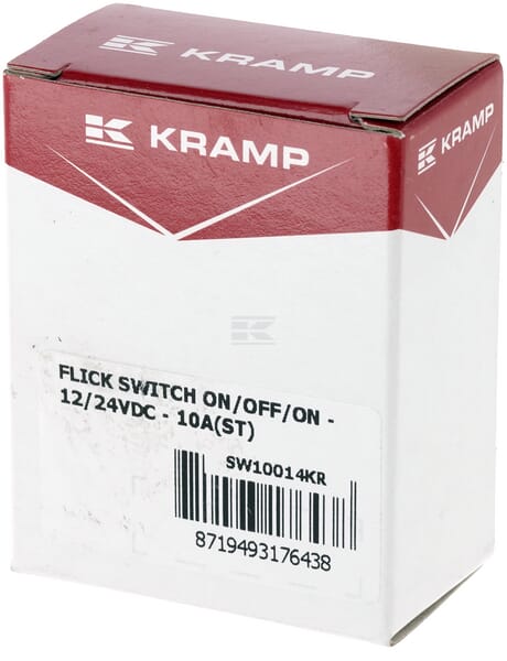 Schalter, Ein-Aus-Ein, 12-24VDC, 10A, 125-250VAC, 2A, 3-polig, Schraubklemmen, Metallmutter, Kunststoffkappe