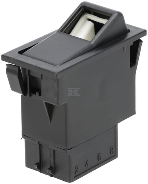 Wippschalter, I-0, Ein-Aus, 12/24V, 5-polig, Positions- und Funktionsbeleuchtung, mit Glühlampe