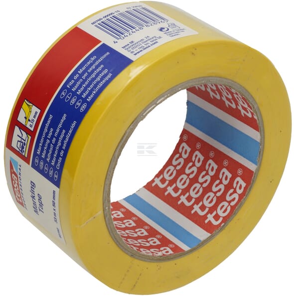 Klebeband, zur Warnung vor Gefahren, Bodenmarkierung, gelb, 33 m x 50 mm, Tesa®
