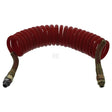 Spiralluftschlauch M16x1,5 rot