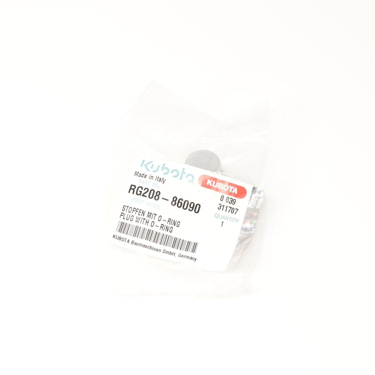 Kubota ABLASSSCHRAUBE MIT O-RING