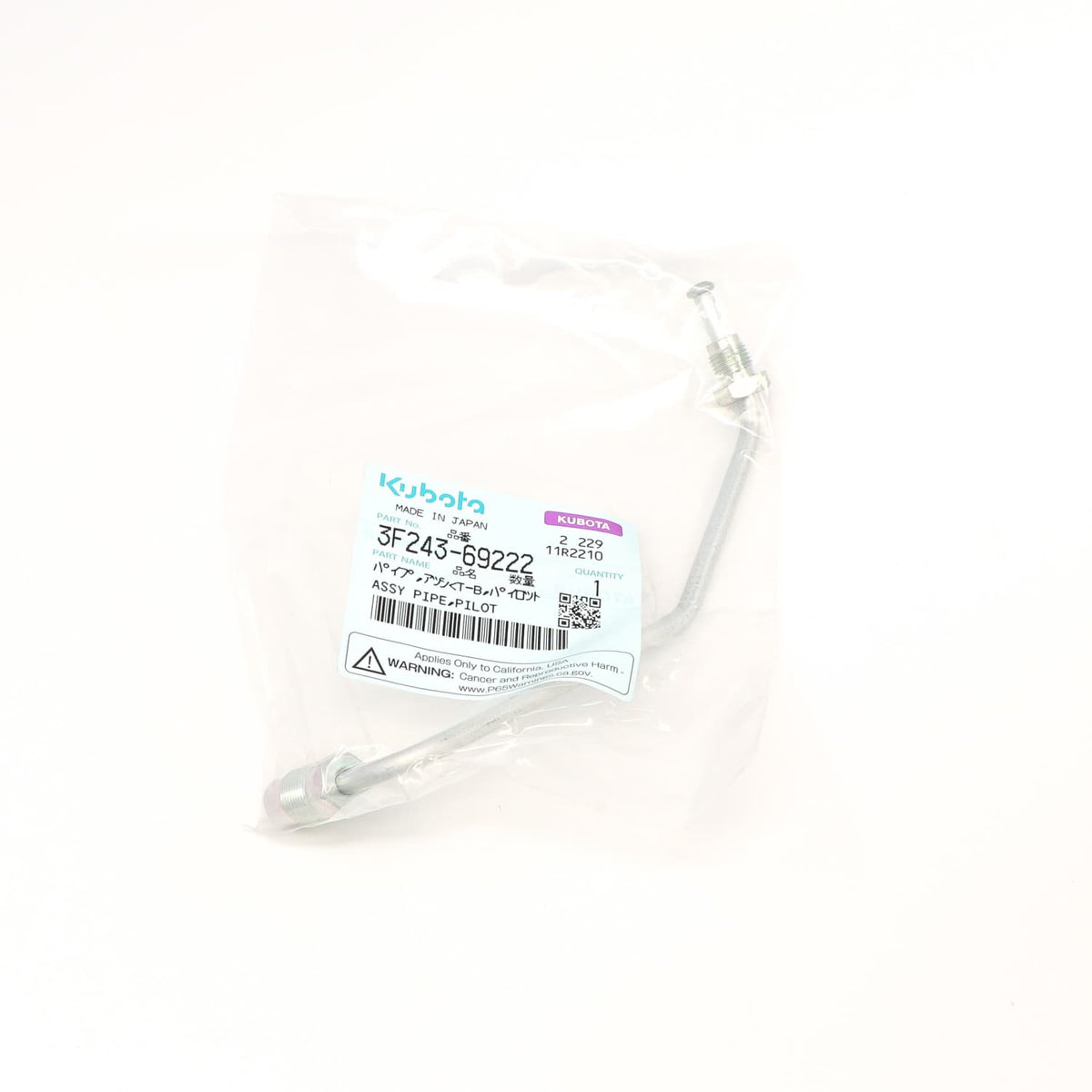 Kubota ASSY PIPE PILOT