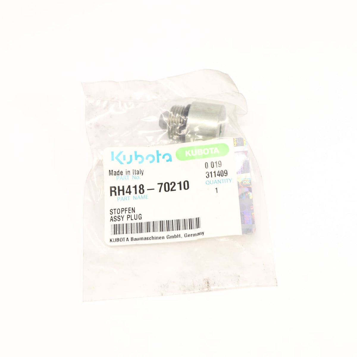 Kubota ASSY PLUG