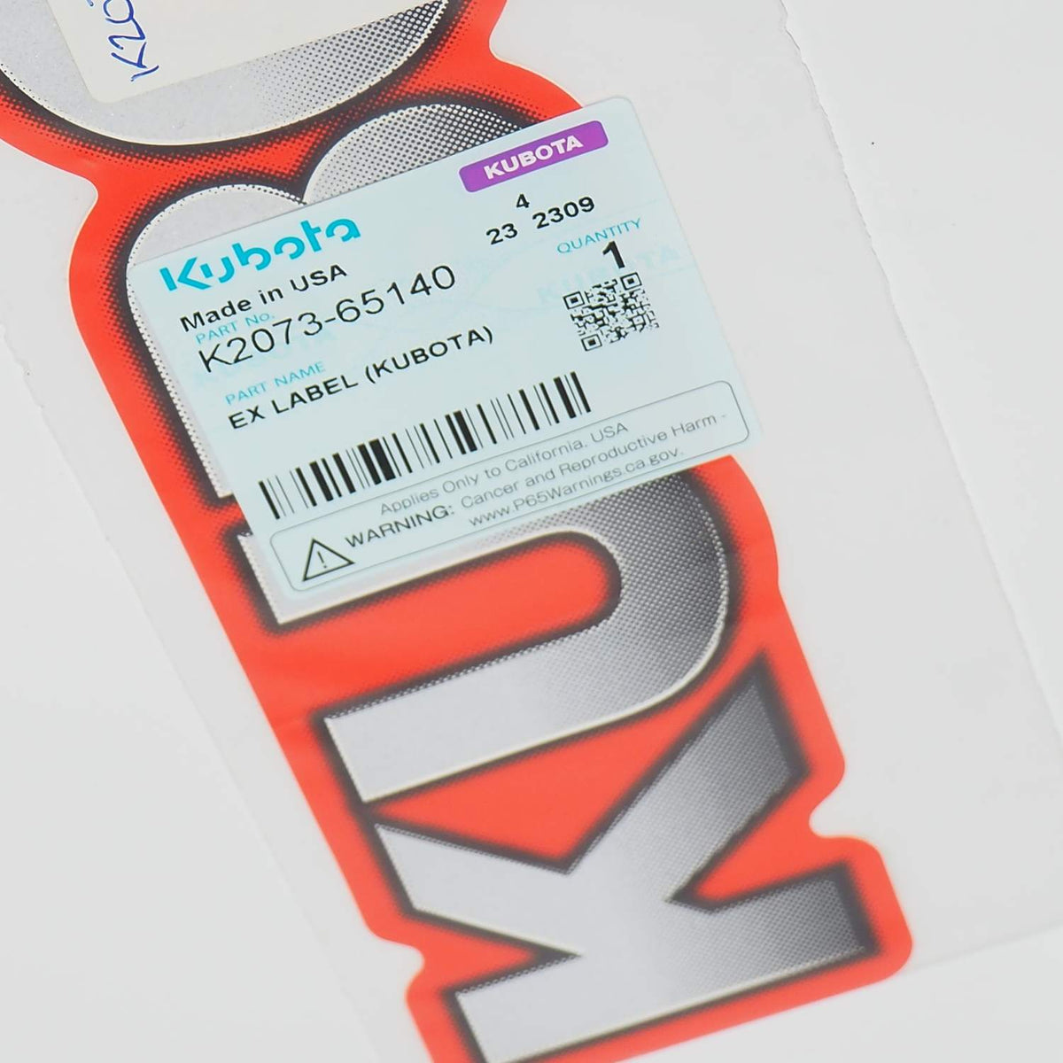 Kubota AUFKLEBER