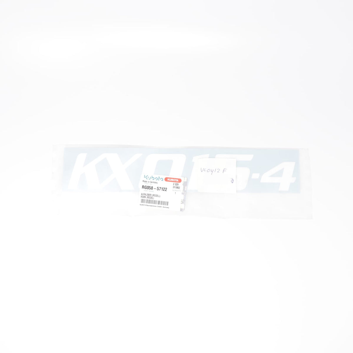 Kubota AUFKLEBER MODELL