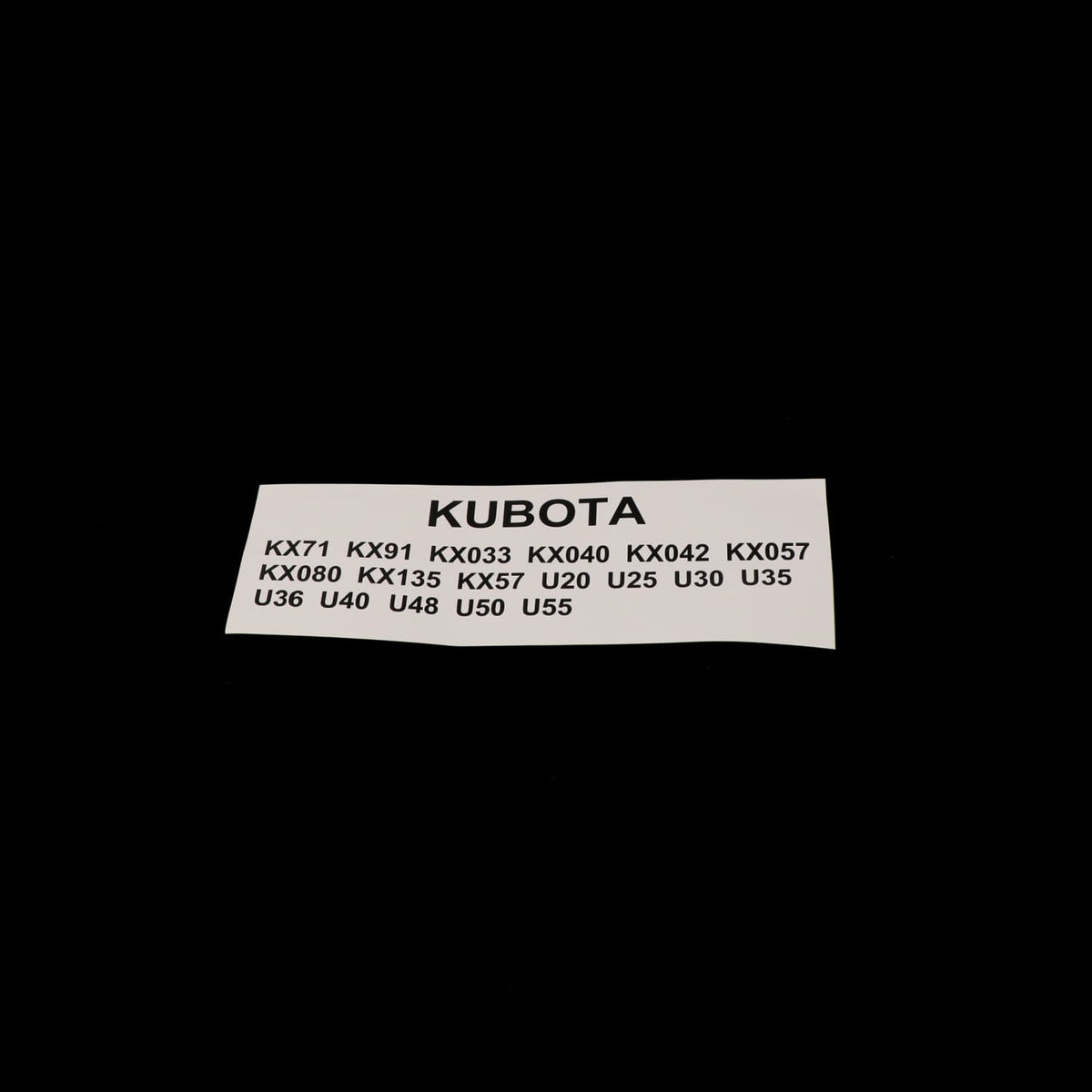 Kubota AUFKLEBER