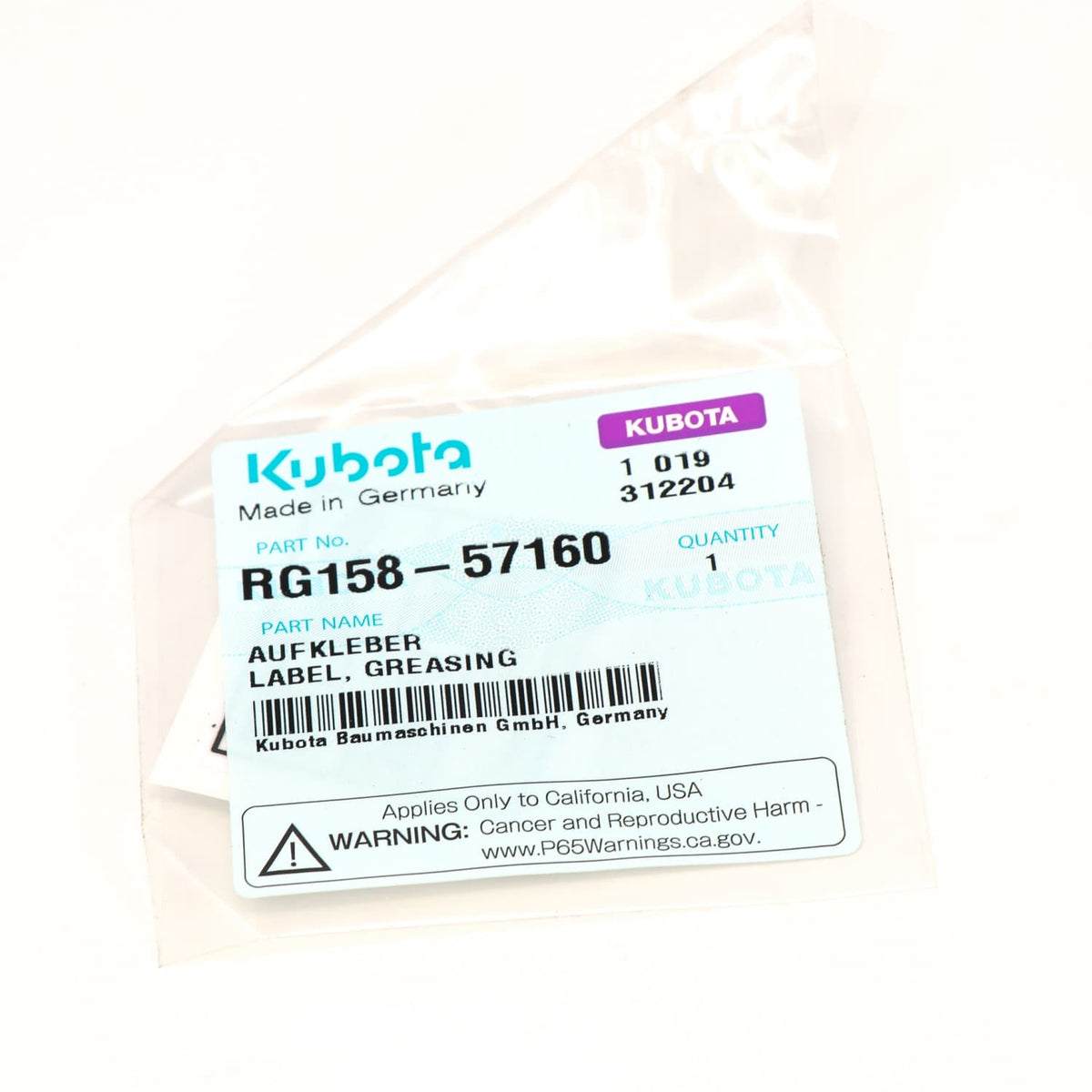 Kubota AUFKLEBER