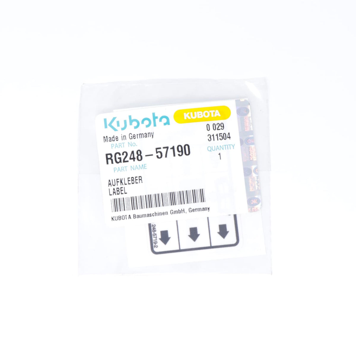 Kubota AUFKLEBER